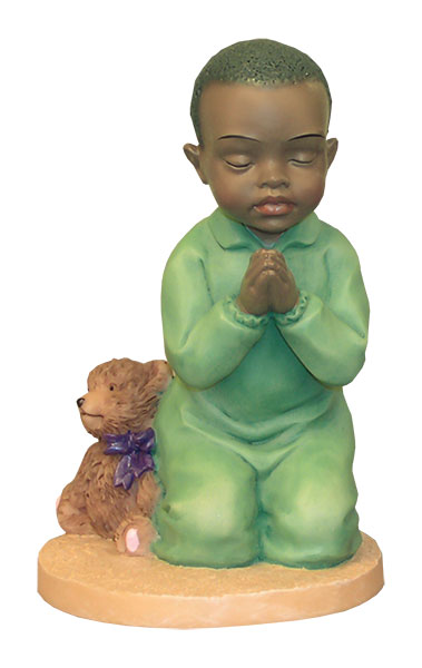 Praying Kids African American Figurines