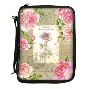 With God Roses Bible Cover