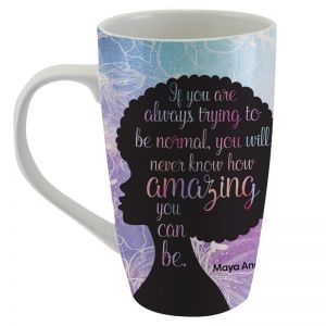 Maya Angelou Amazing Afrocentric  Latte Mug