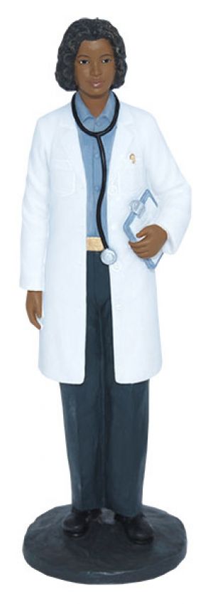 African American Female Doctor Figurine