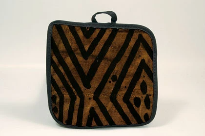 Mud Cloth Brown African American Pot holder