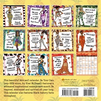 Be Your Own InspHERation 2024 Afrocentric Wall Calendar #2