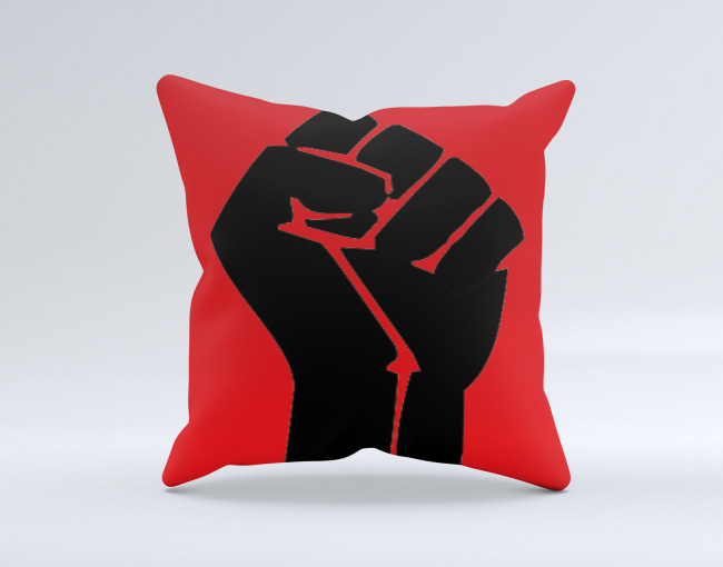 Black Power Throw Pillow