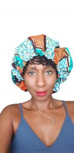 Gold Member Bonnet Bhabie Ankara Print  African Hair Bonnet