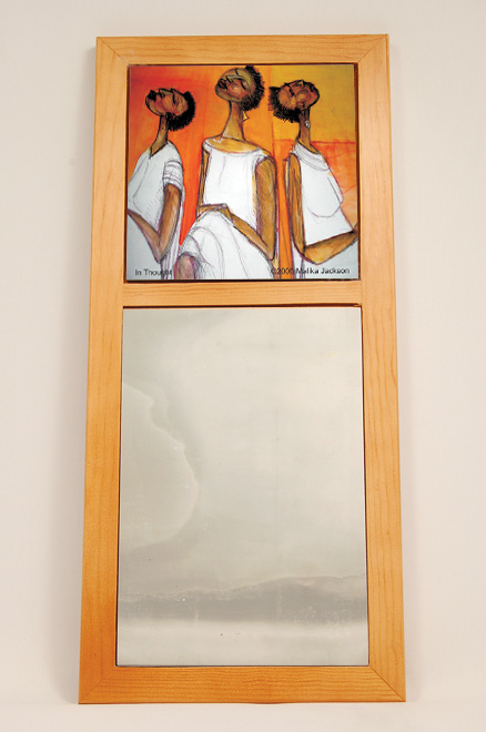 In Thought African American Wall Mirror
