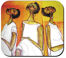 In Thought African American Mousepad