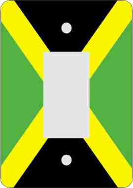 Jamaican Flag Rocker Switch Plate