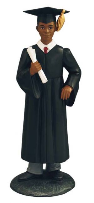 African American Male Graduate Figurine