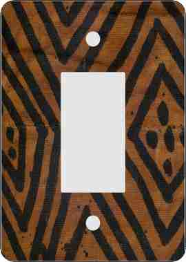 Mudcloth Brown African American  Rocker Switch Plate Cover