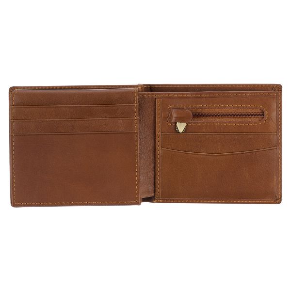 Seek First the Kingdom Saddle Tan Mens Genuine Leather Wallet #2