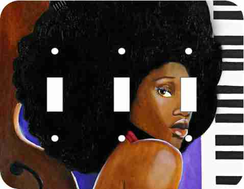 Soul Sista African American triple light switch plate cover