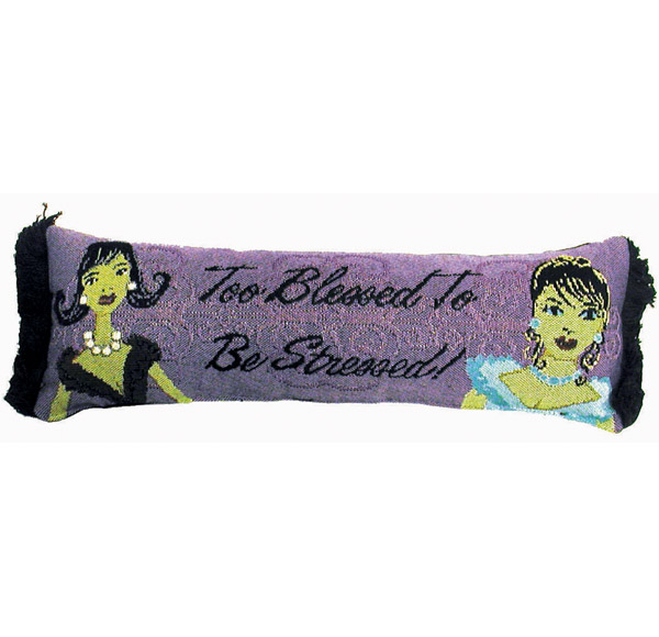 Too Blessed Message Pillow