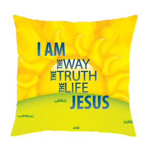 Way Truth Life Message Pillow