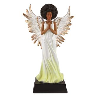 African American Angel Figurine Yellow