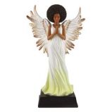 African American Angel Figurine Yellow