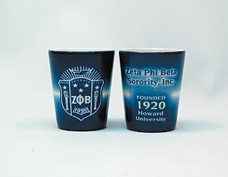 Zeta Phi Beta Sorority Ceramic Shot Glass