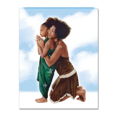 Mother and Daughter Small African American Canvas Art