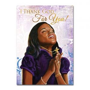 I Thank God for You Black Art Thank You Card
