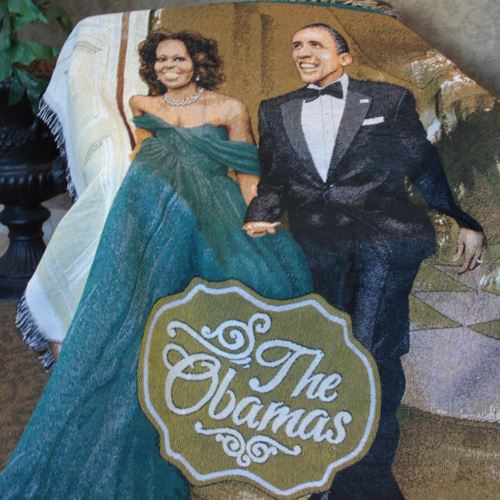 The Obamas African American Tapestry Throw