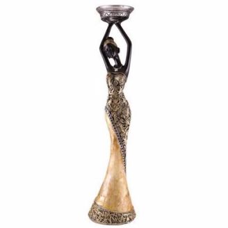 Tall Gold Candle Holder