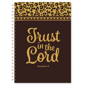 Trust in the Lord Leopard Print African American Spiral Journal