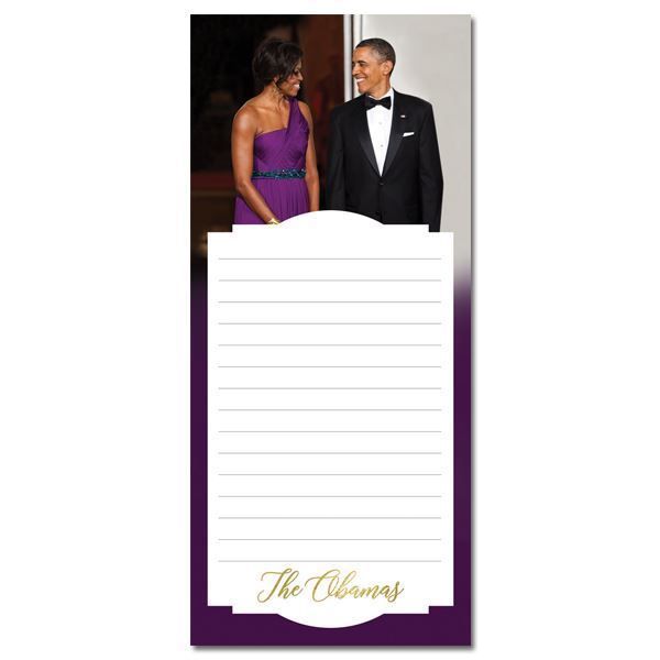 The Obamas Magnetic Purple Trim Notepad