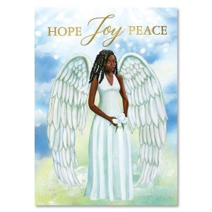 Hope Joy Peace Angel Christmas Card