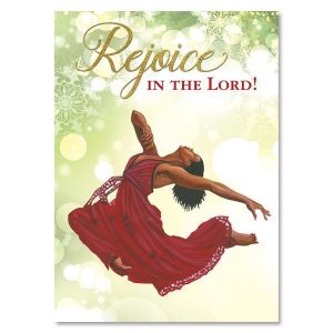 Rejoice in the Lord Red Dancer Christmas Card