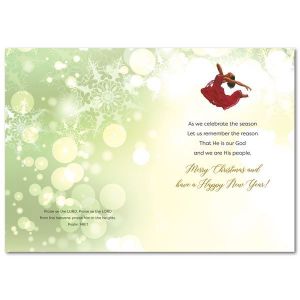 Rejoice in the Lord Red Dancer Christmas Card #2
