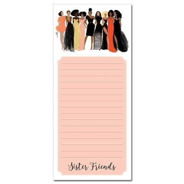 African American Sister Friends Magnetic Notepad