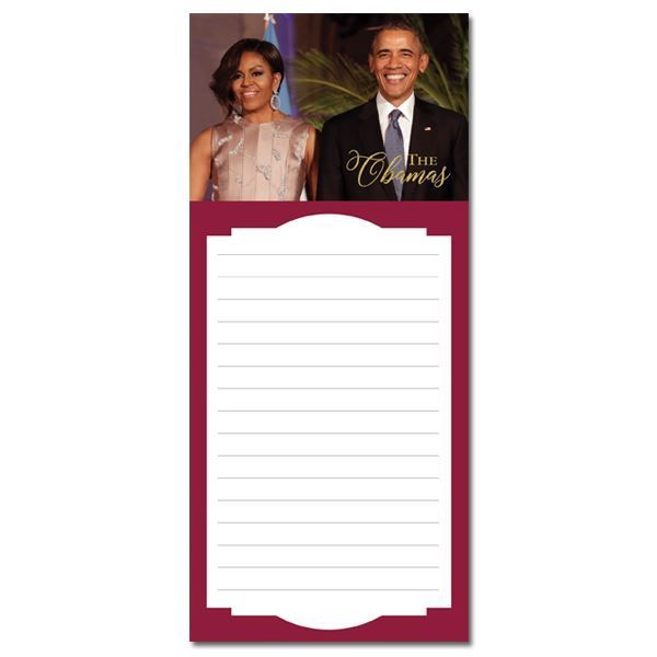 The Obamas Magnetic Red Trim Notepad