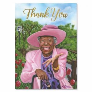 Pink Maya Angelou Blank Thank You Card