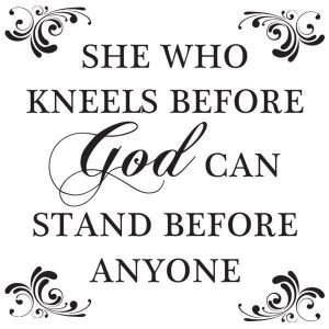 She Who Kneels Wall Art Decal #2