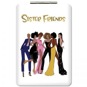 Sister Friends Version 2 African American Compact Mirror