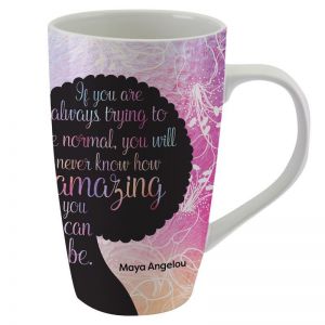 Maya Angelou Amazing Afrocentric  Latte Mug #2