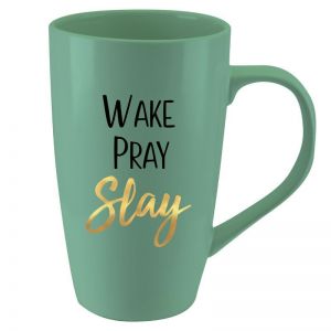 Wake Pray Slay Afrocentric  Latte Mug #2