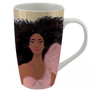 Strong Girl Afrocentric  Latte Mug #2