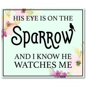 Eye on the Sparrow Wall Plaque