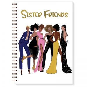Sister Friends 2 African American Spiral Journal