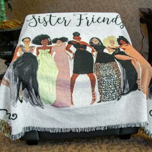 Sister Friends African American Tapestry Throw