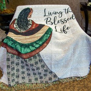 Blessed Life African American Tapestry Throw