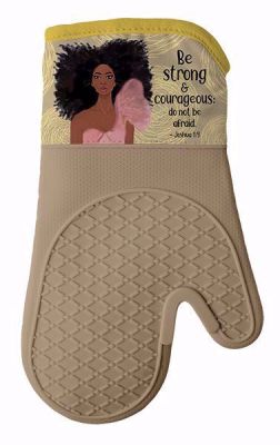 African American Strong Girl Oven Mitt and Pot Holder #3