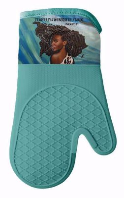 Wonderfully Made African American Women Oven Mitt and Pot Holder #3