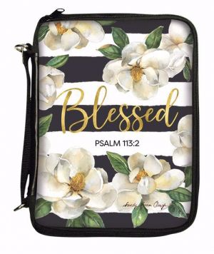 Blessed Magnolia Flowers Psalm 113:2 Bible Cover