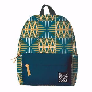 Blue and Yellow Mudcloth Backpack and Pencil Holder