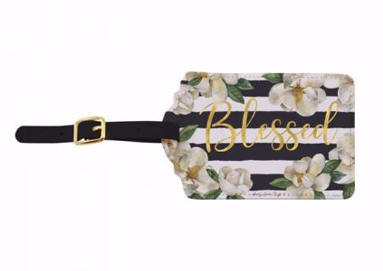 Blessed Magnolia Luggage Tag