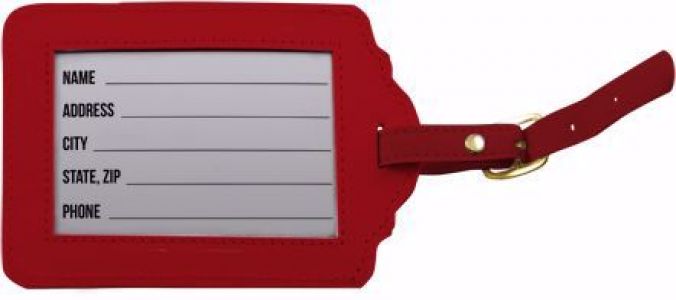 Red and White African American  Luggage Tag #2