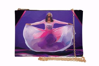 Pink And Purple Praise Dancer  African American Chain Purse