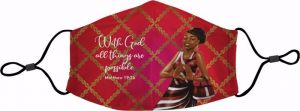 Red and White  African American Face Mask