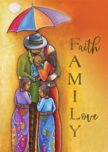 Faith Family Love African American Christmas Card